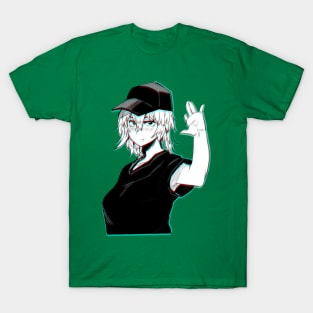 Tomboy Anime Girl Aesthetic Vaporwave T-Shirt